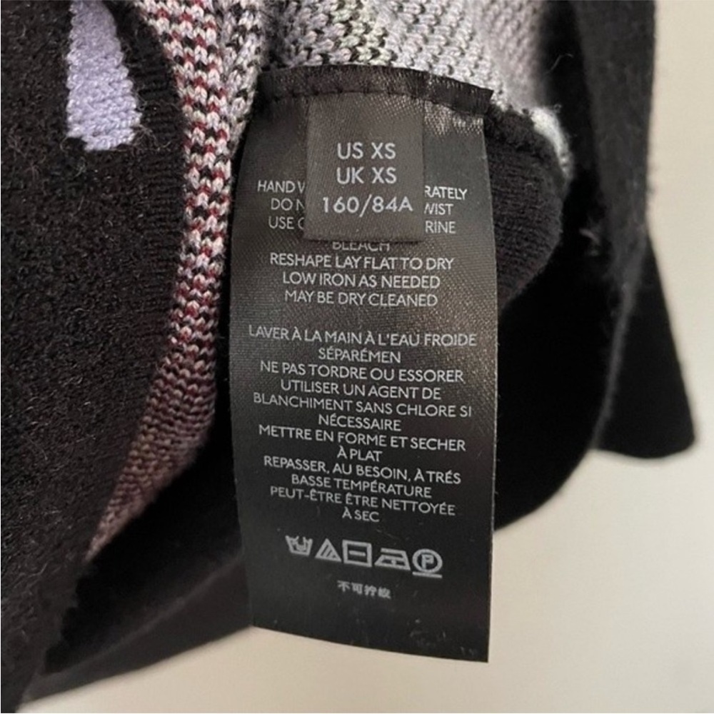NWOT Anthropologie Maeve Scenic Black Mini Long Sleeve Sweater Knit Dress XS - Picture 12 of 13